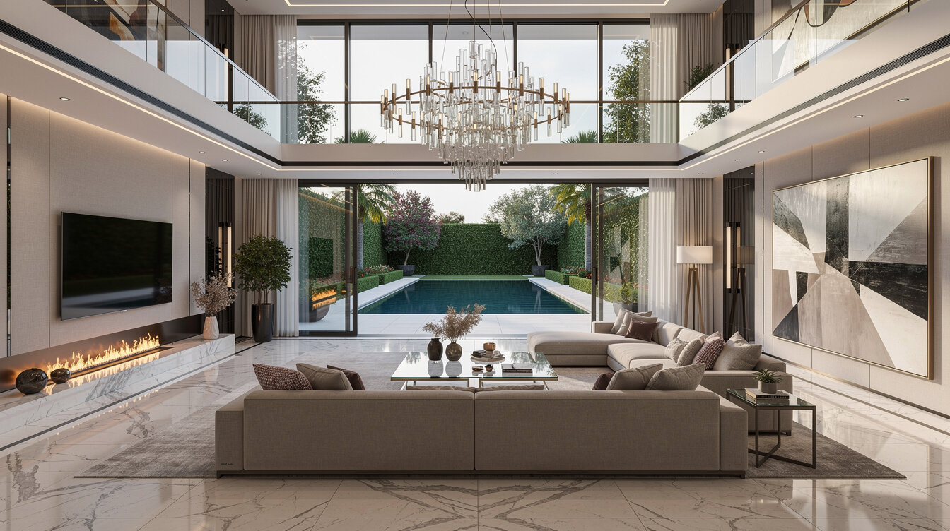 luxury celebrity mansion interior