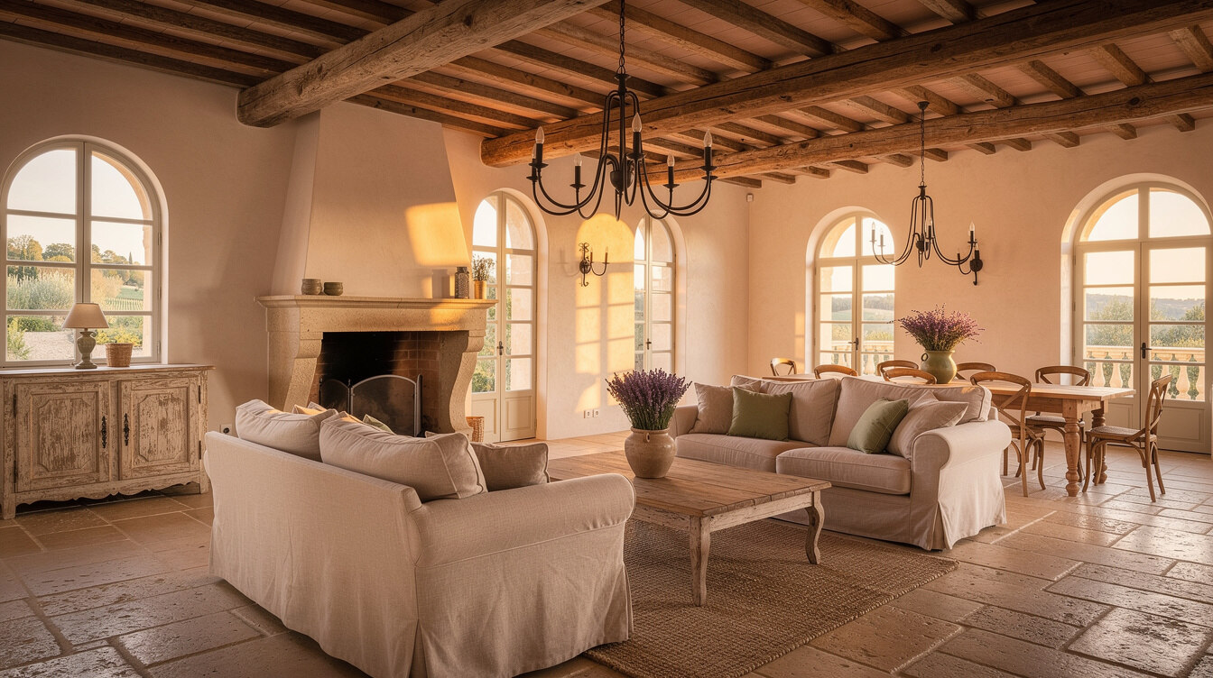 french countryside villa interior